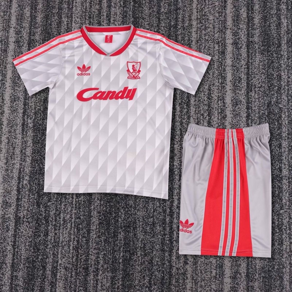 1989/1991 Retro Liverpool Away FootballShirt kids size 1:1 Thai Quality