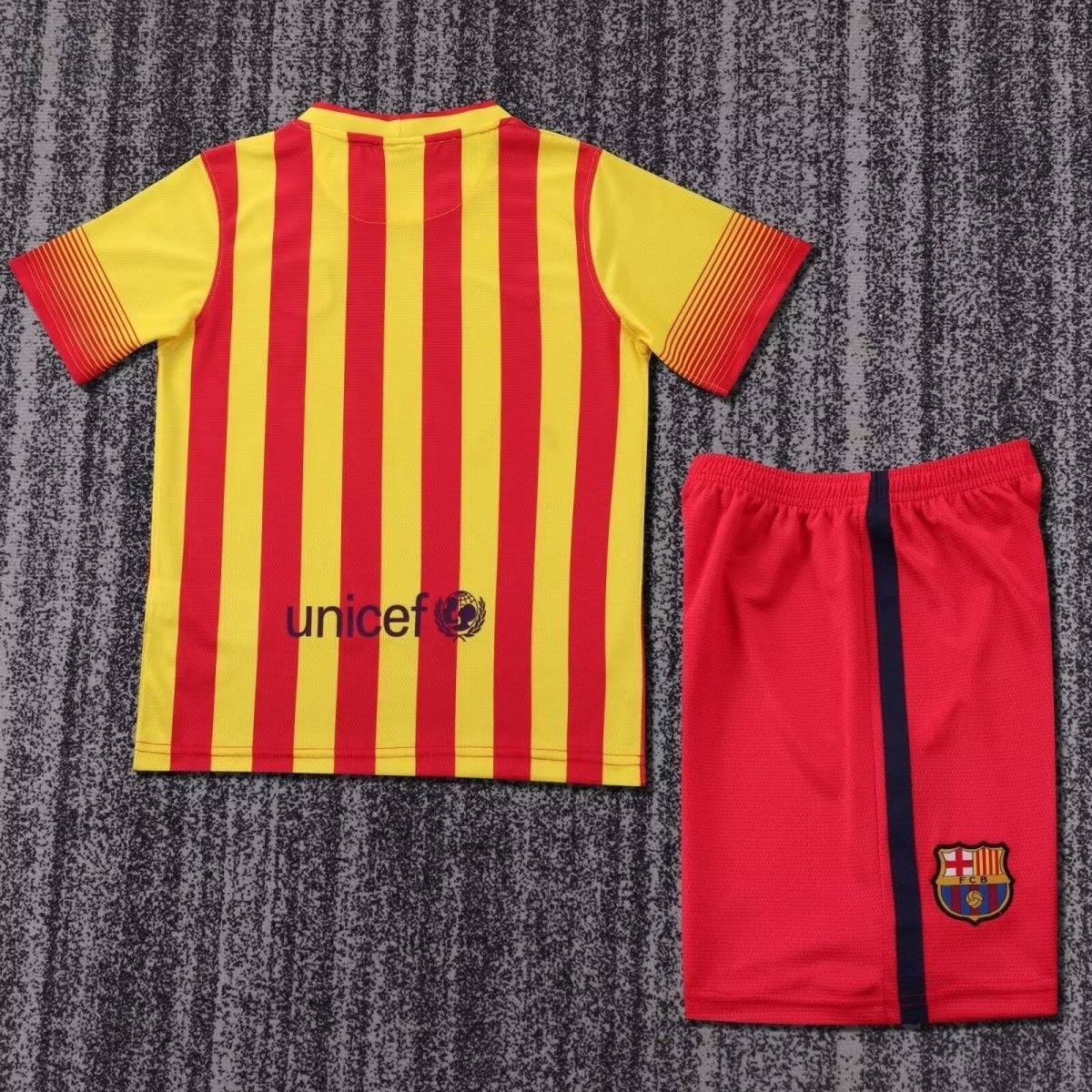 2013/2014 Retro Barcelona AwayFootball Shirt Kids Size 1:1 Thai Quality