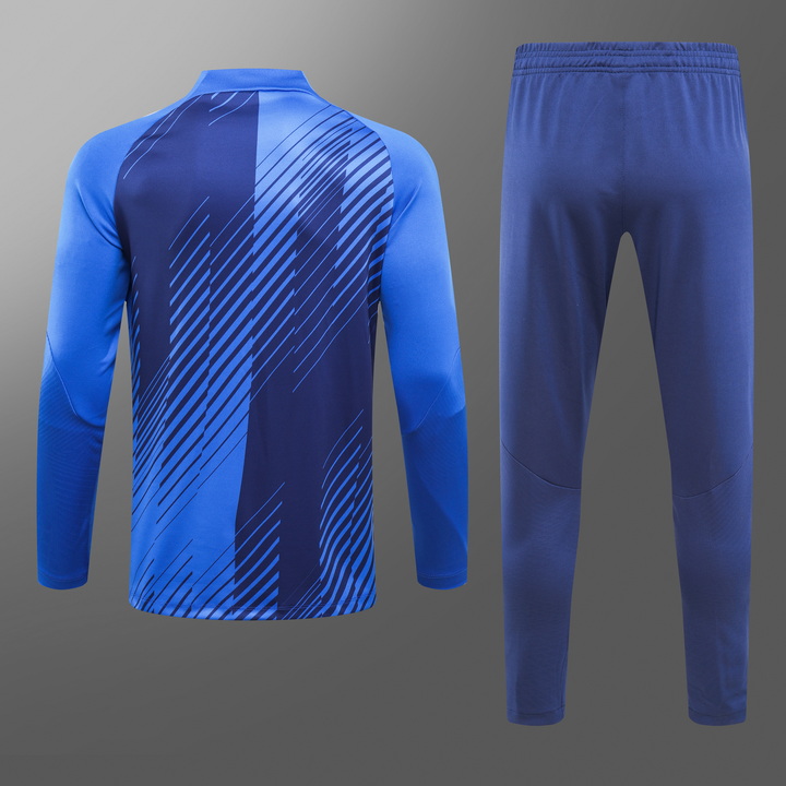 2023/2024 Barcelona Half-Pull Training Suit Blue Football Shirt Set
