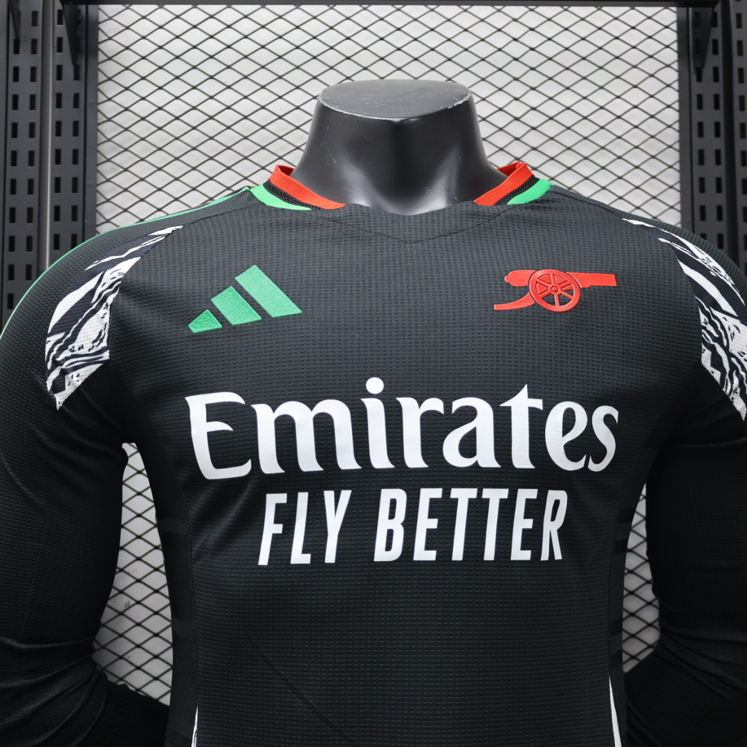 2024/2025 Long Sleeve Player Version Arsenal Away Football Shirt
