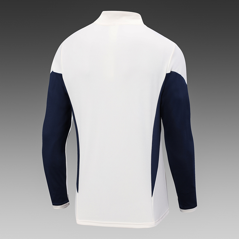 2023 Italy Half-Pull Training Suit Off White Football Shirt Set