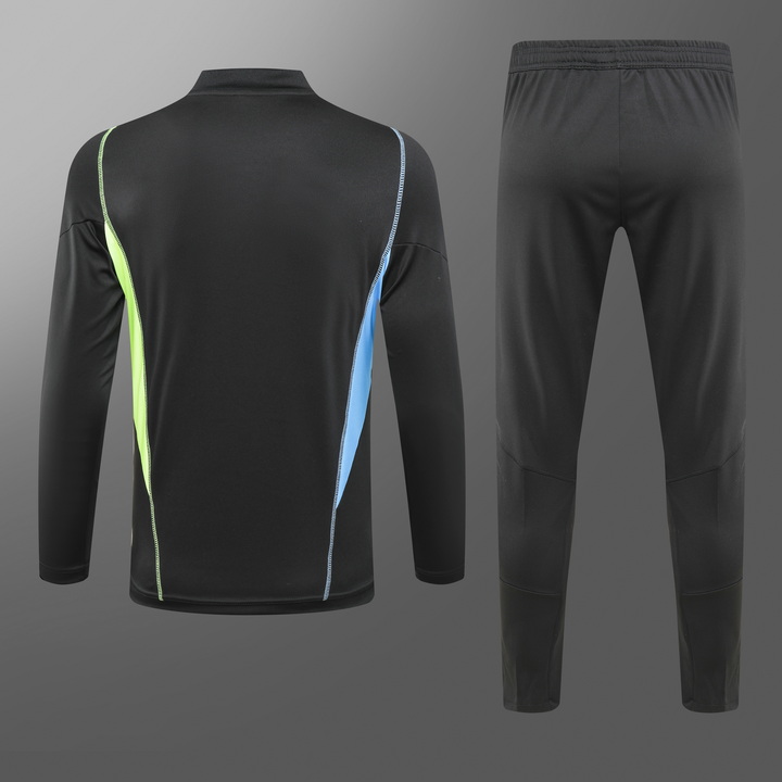 2023/2024 Arsenal Half-Pull Training Suit Black Football Shirt Set