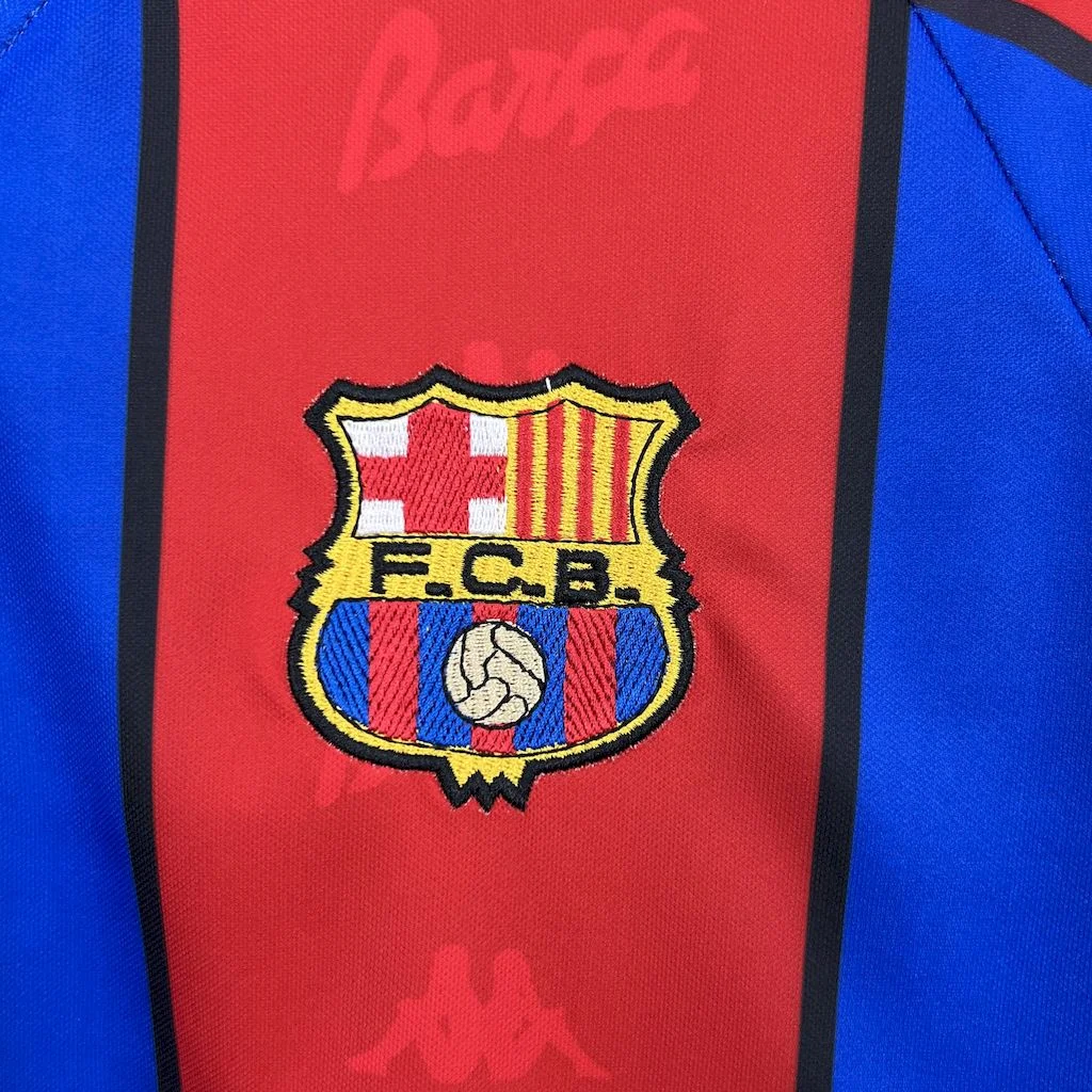 1995/1997 Long Sleeve Retro Barcelona Home Football Shirt