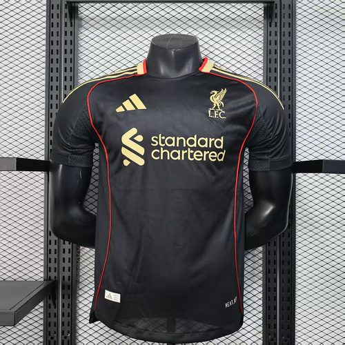 2025/2026 Player Version Liverpool Second away black Football Shirt