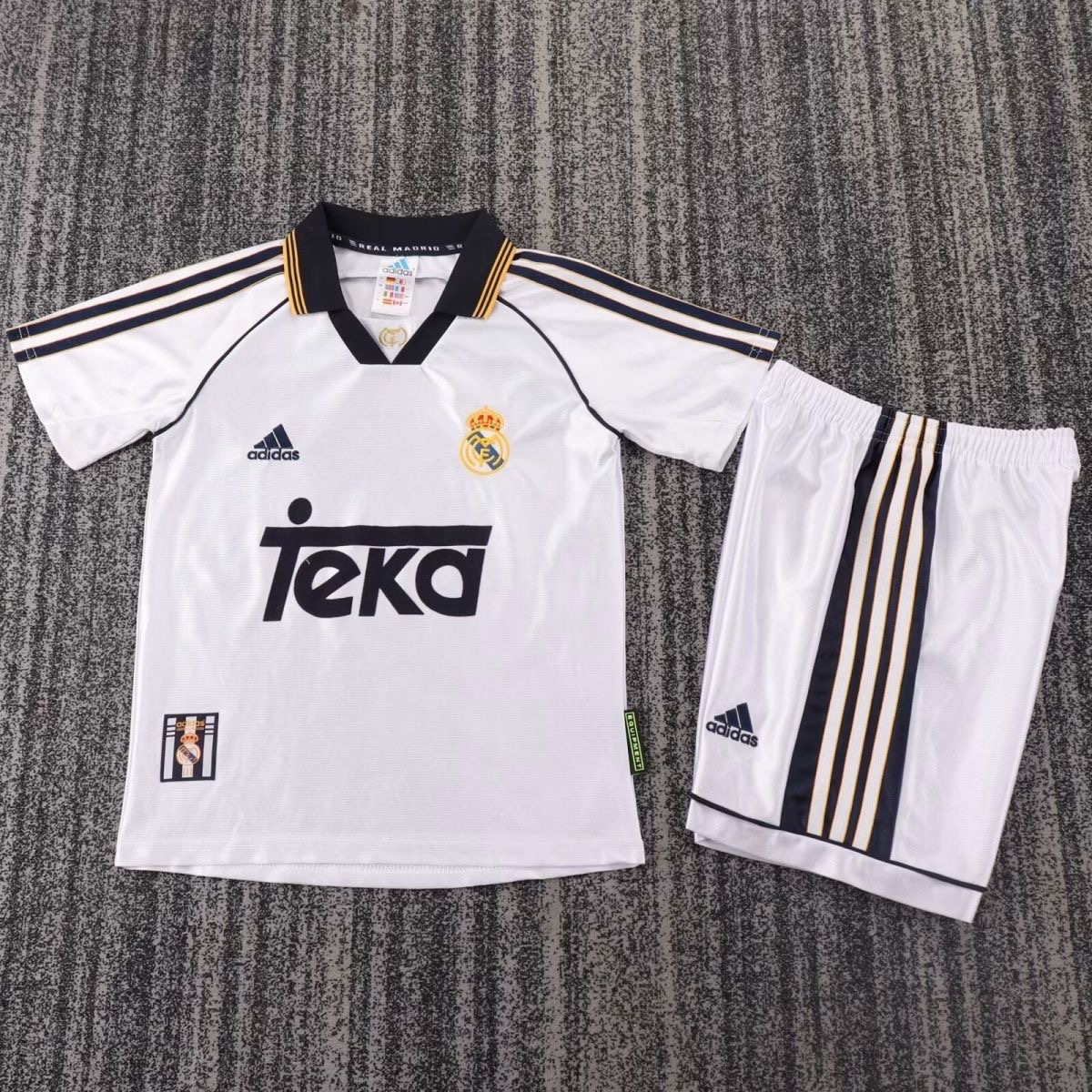 1998/2000 Retro Real Madrid HomeFootball shirt Kids Size 1:1 Thai Quality