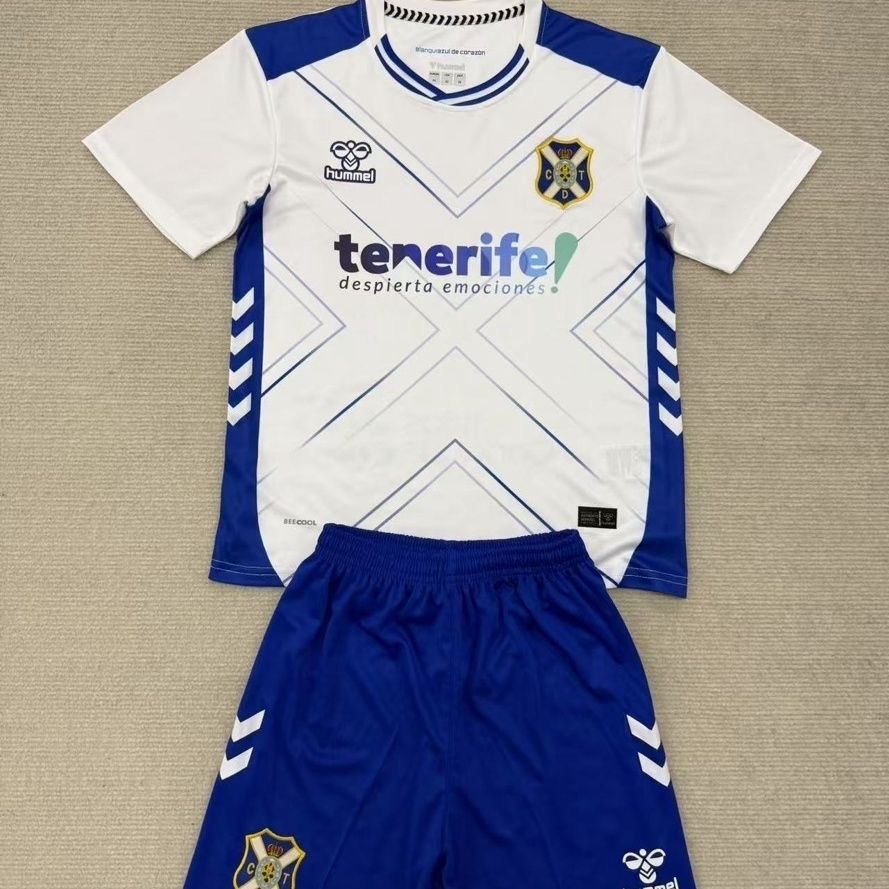 2025/2026 Tenerife Home Football ShirtKids Size 1:1 Thai Quality!