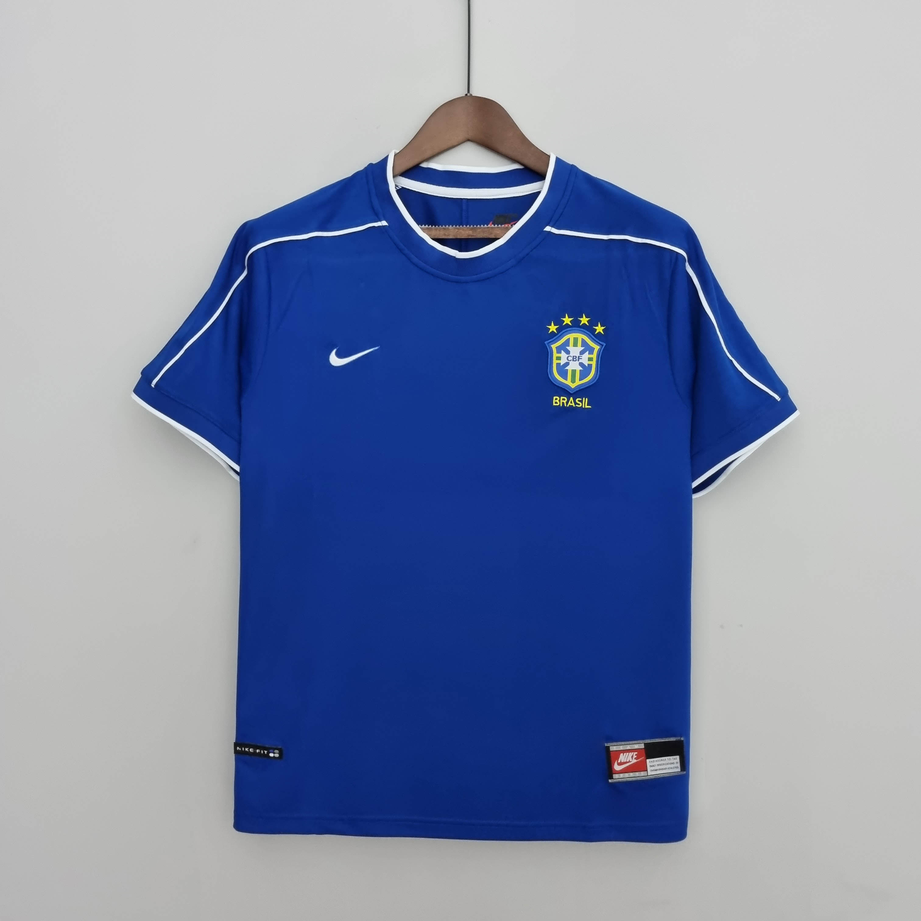 1998 Retro Brazil Away Football Shirt