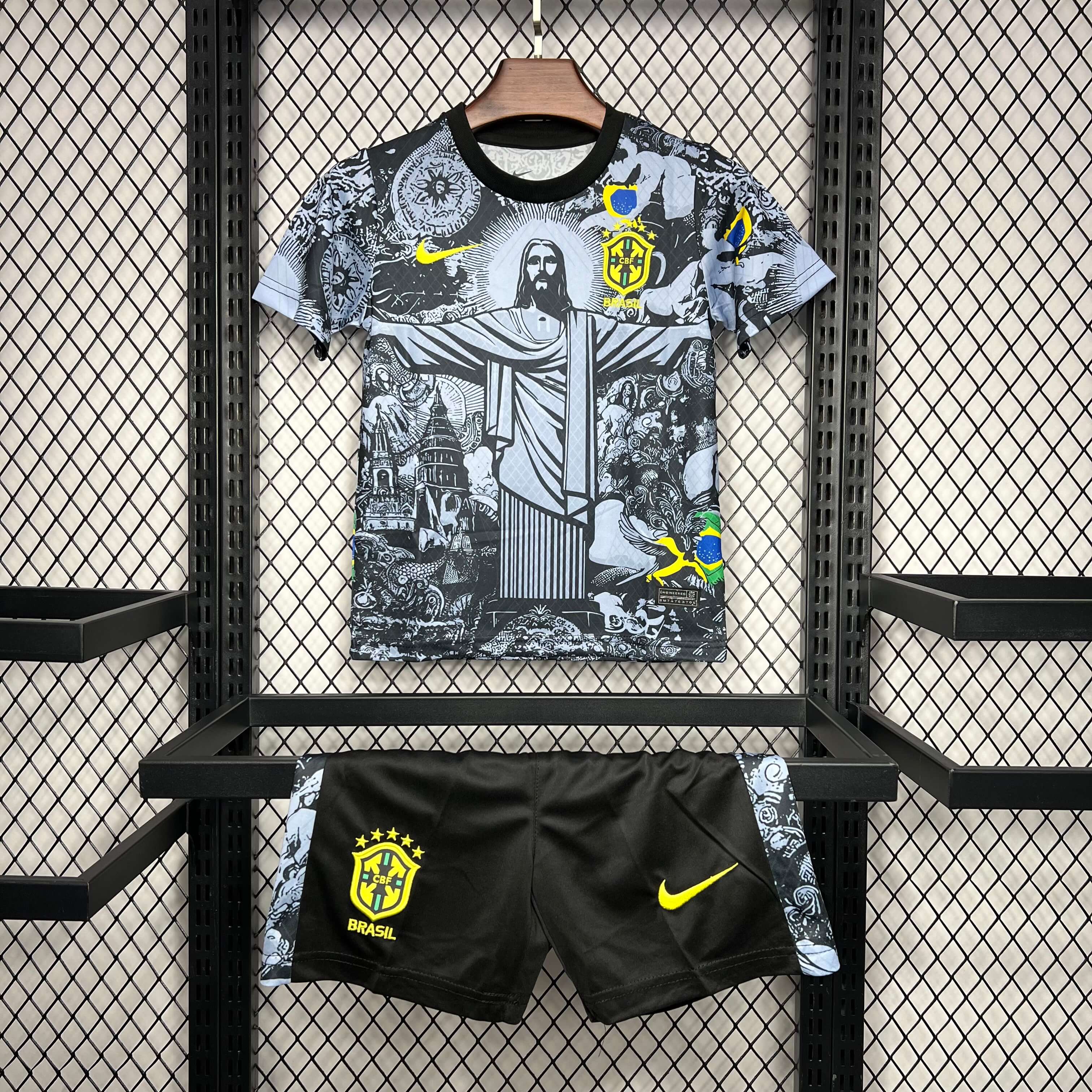 2024 Brazil Grey Football Shirt Kids Size