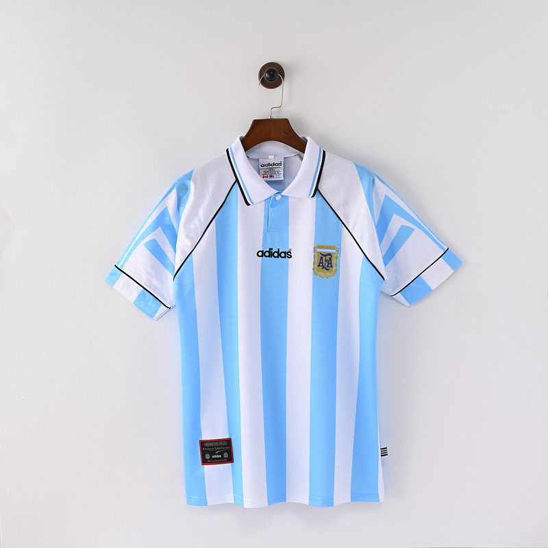 1996 Retro Argentina Home Football Shirt 1:1 Thai Quality