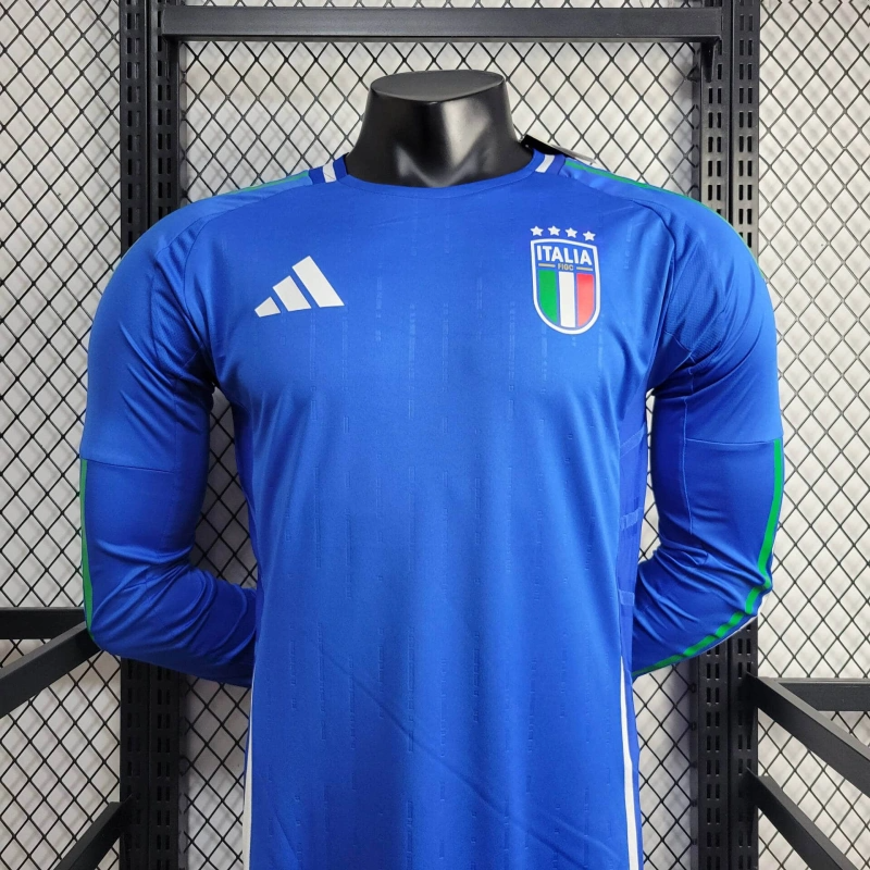 2024 Player Version Long Sleeve Italy Home Football Shirt