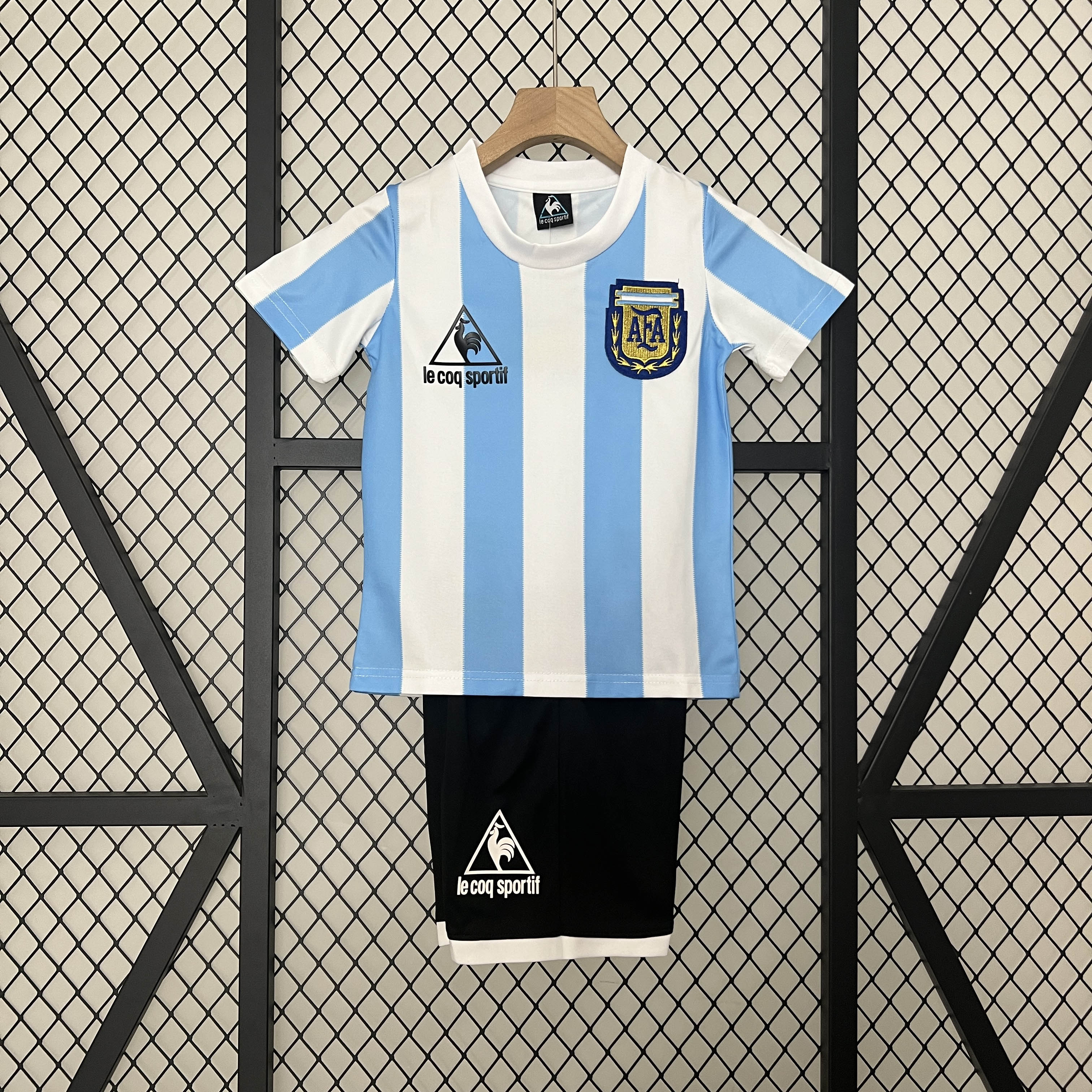 1986 Retro Argentina Home Football Shirt Kids Size