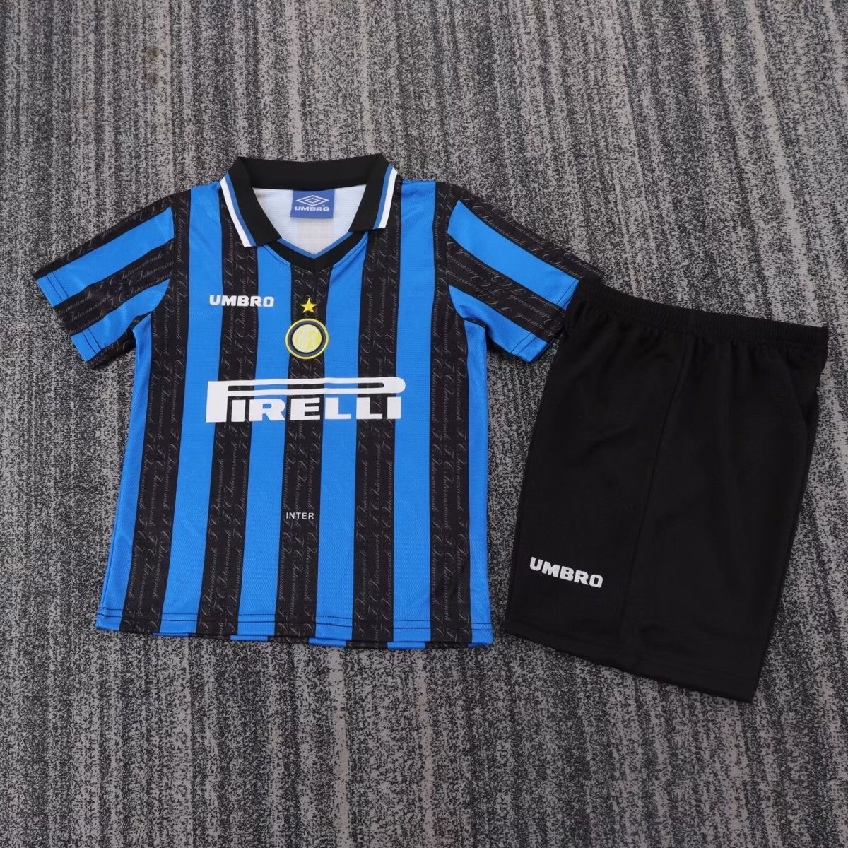 1997/1998 Retro Inter Milan HomeFootball Shirt Kids Size 1:1 Thai Quality