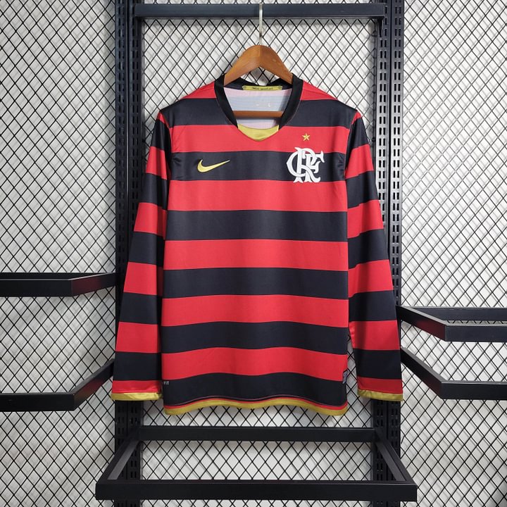 2008/2009 Retro Long Sleeve Flamengo Home Football Shirt