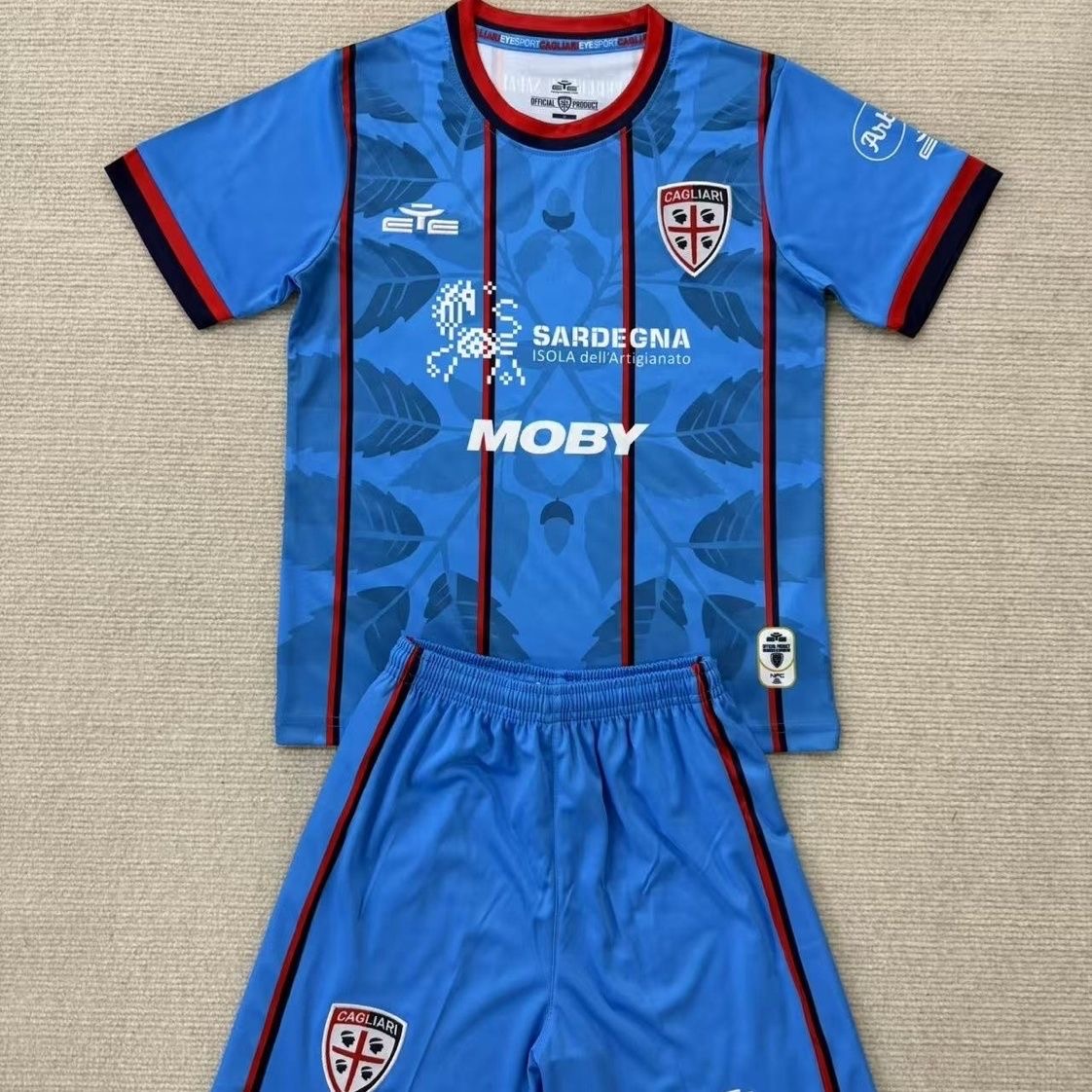 2025/2026 Cagliari Calcio Third AwayFootball shirt kids size 1:1 Thai Quality