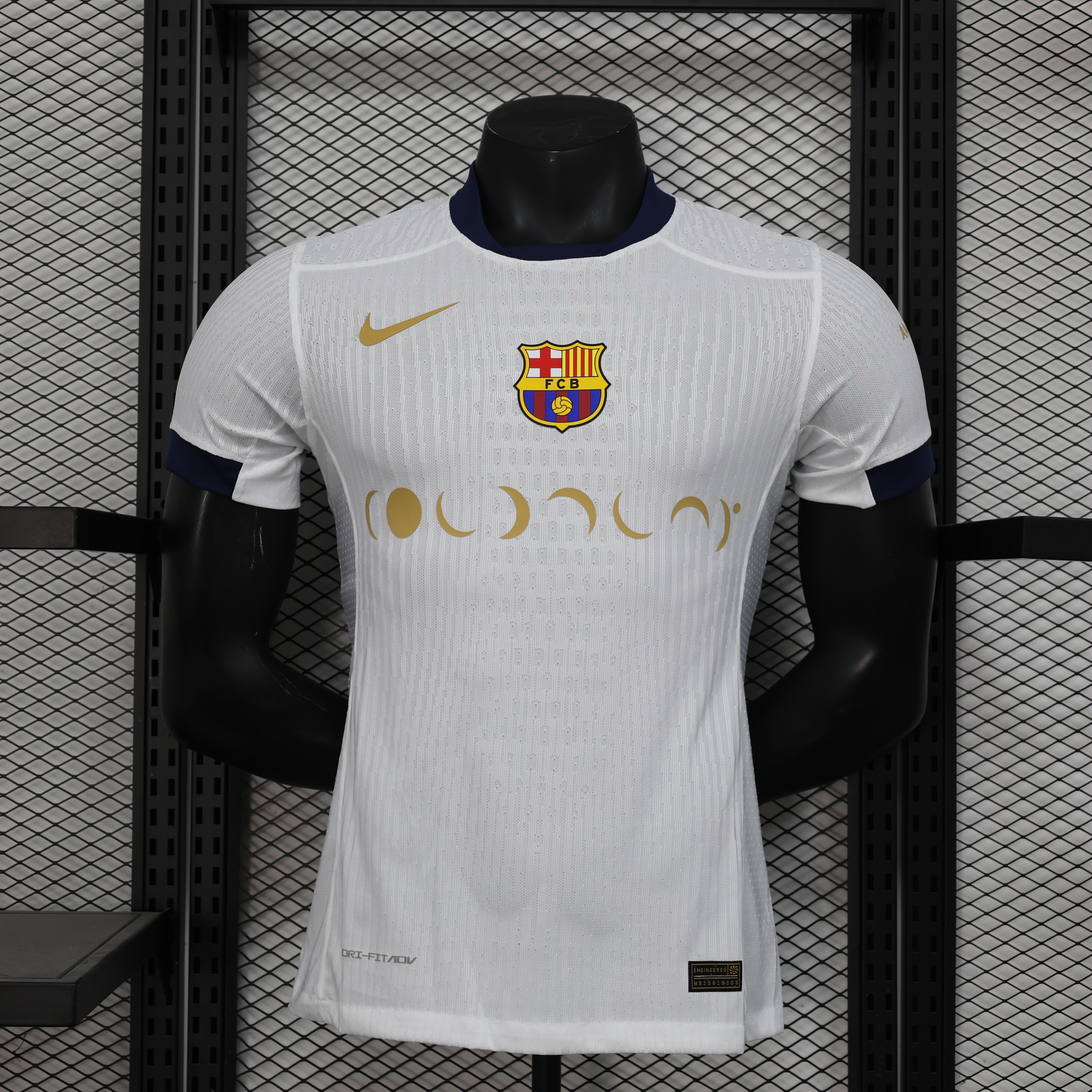 2024/2025 Authentic Barcelona Away White Sun and Moon Football Shirt