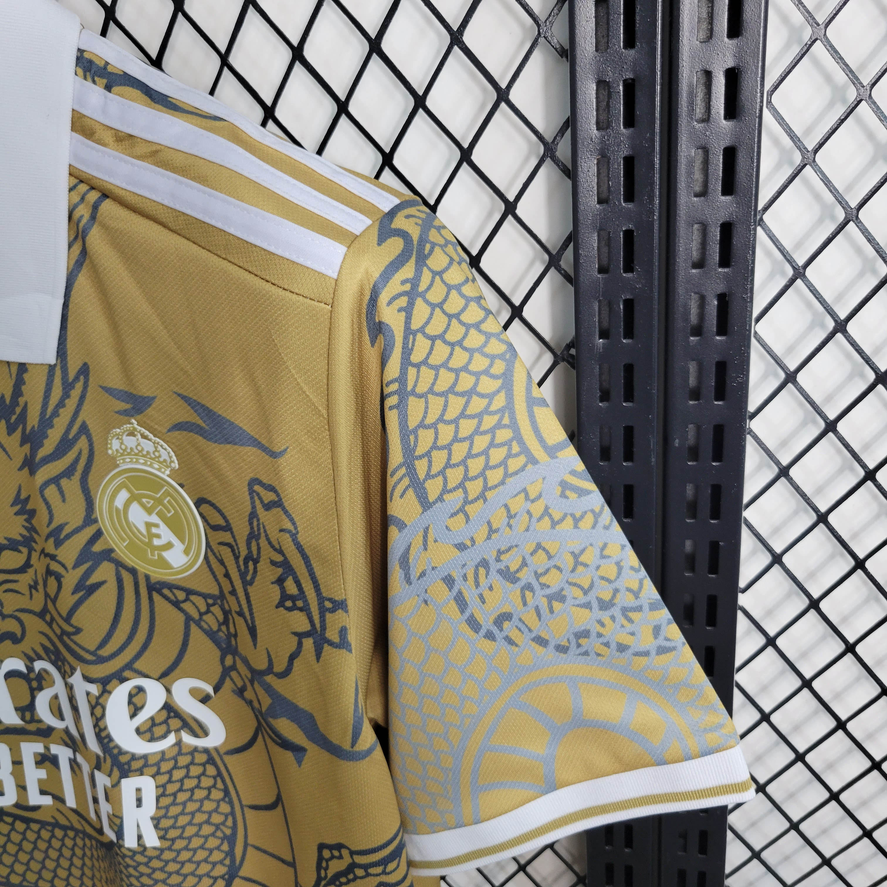 2023/2024 Real Madrid Chinese Dragon Gold Football Shirt