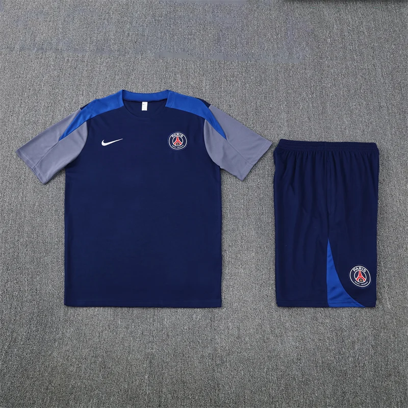 2025/2026 Paris Saint-Germain Training Wear Blue Set Shirt Kids Size 1:1 Thai Quality