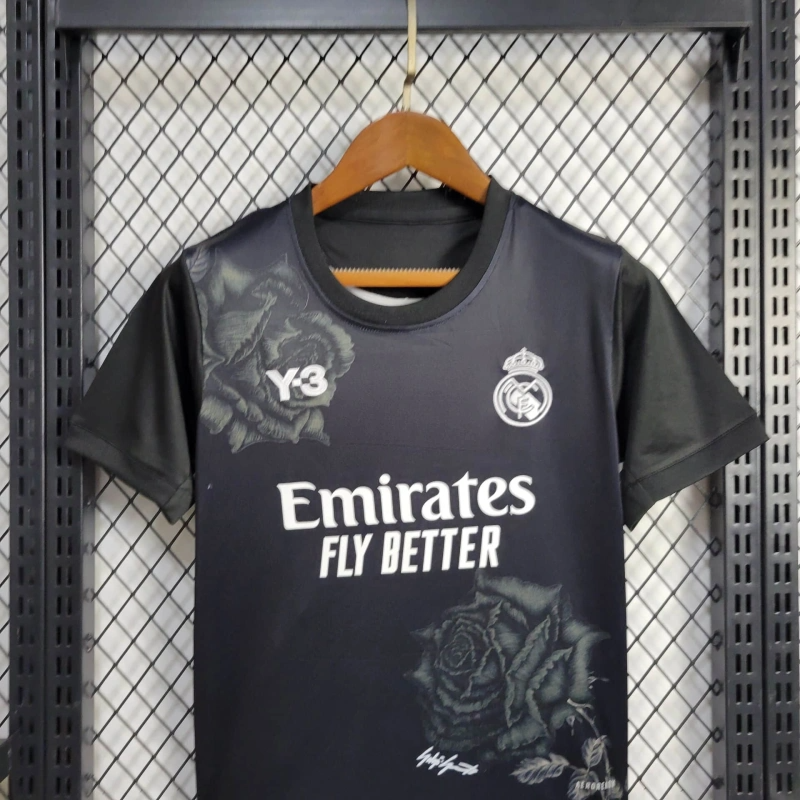 2024/2025 Real Madrid Y-3 Special Edition Black Football Shirt Kids Size