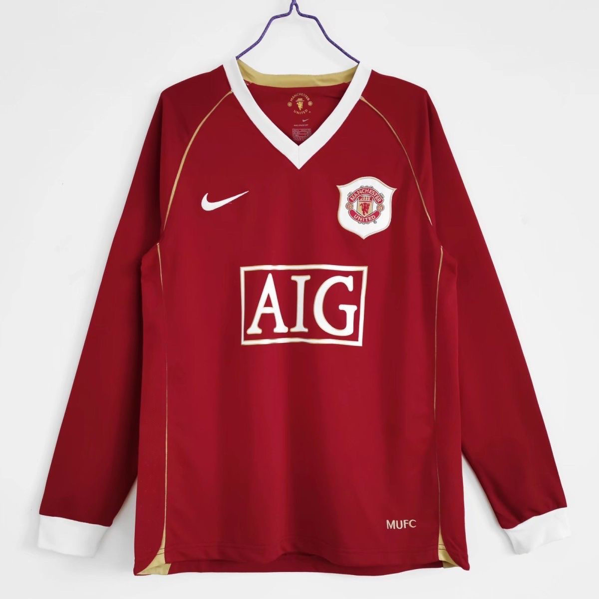 2006/2007 Retro Long sleeveManchester United Home Football Shirt