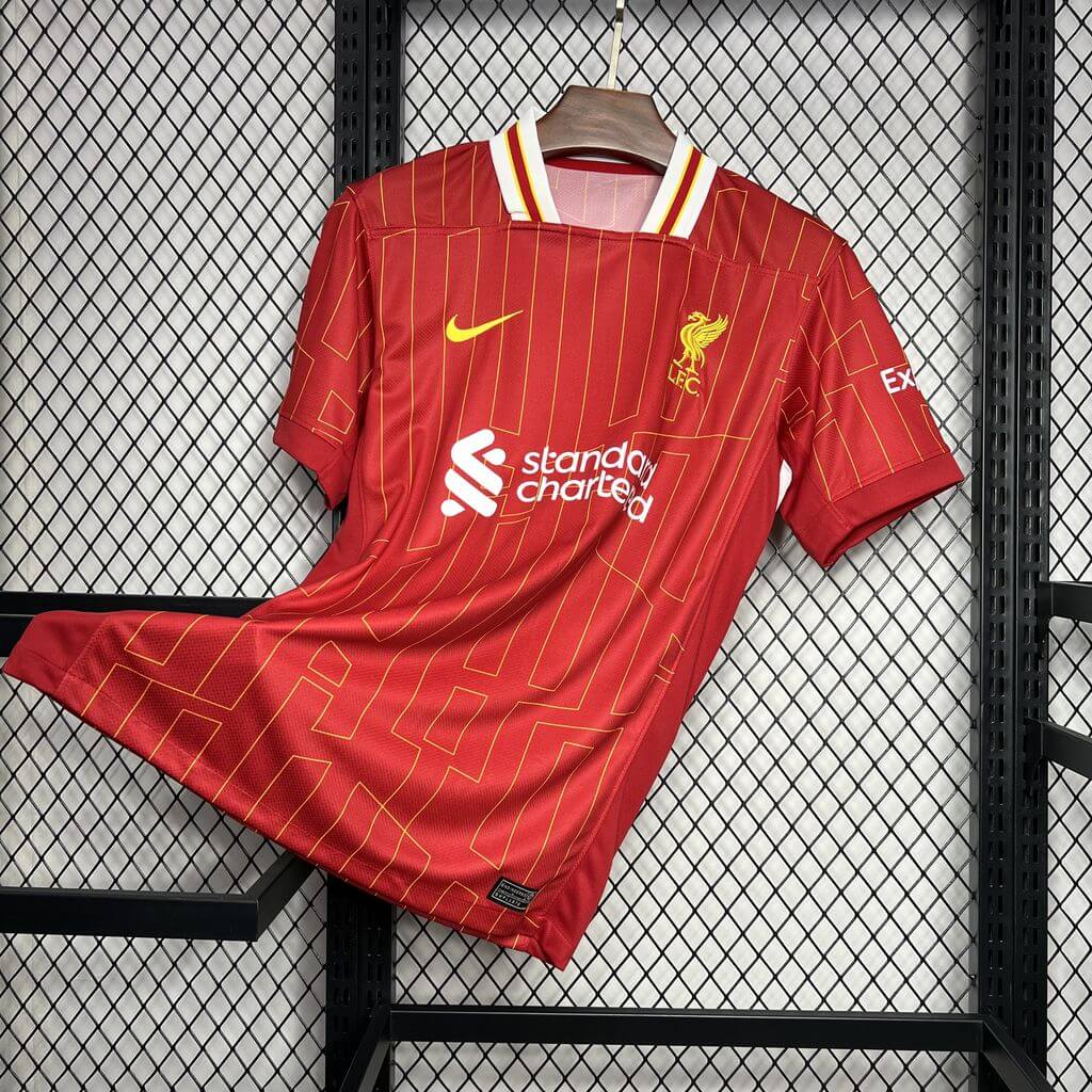 [CHAMPIONS】2024/2025 Liverpool Home Gold Custom Football Shirt