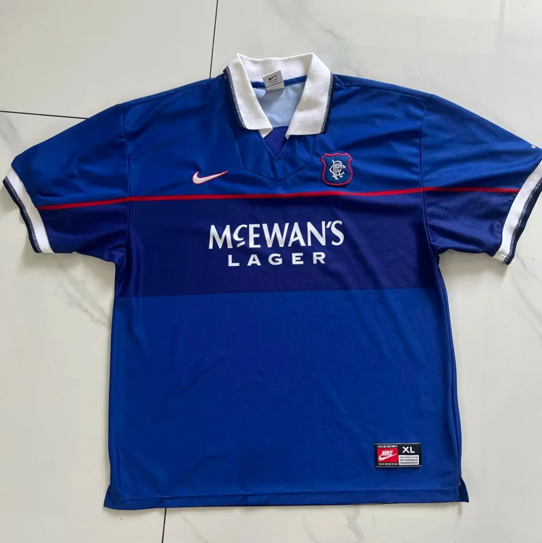 1997/1999 Retro Rangers Home FootballShirt 1:1 Thai Quality