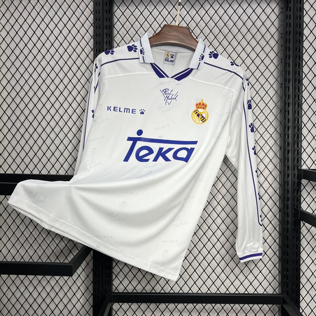 1994/1996 Retro Long Sleeve Real Madrid Home Football Shirt