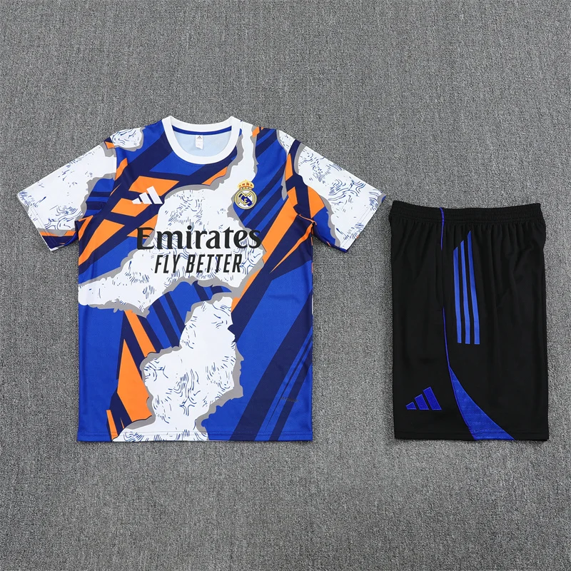 2025/2026 Real Madrid Training Wear Set Shirt Kids Size 1:1 Thai Quality