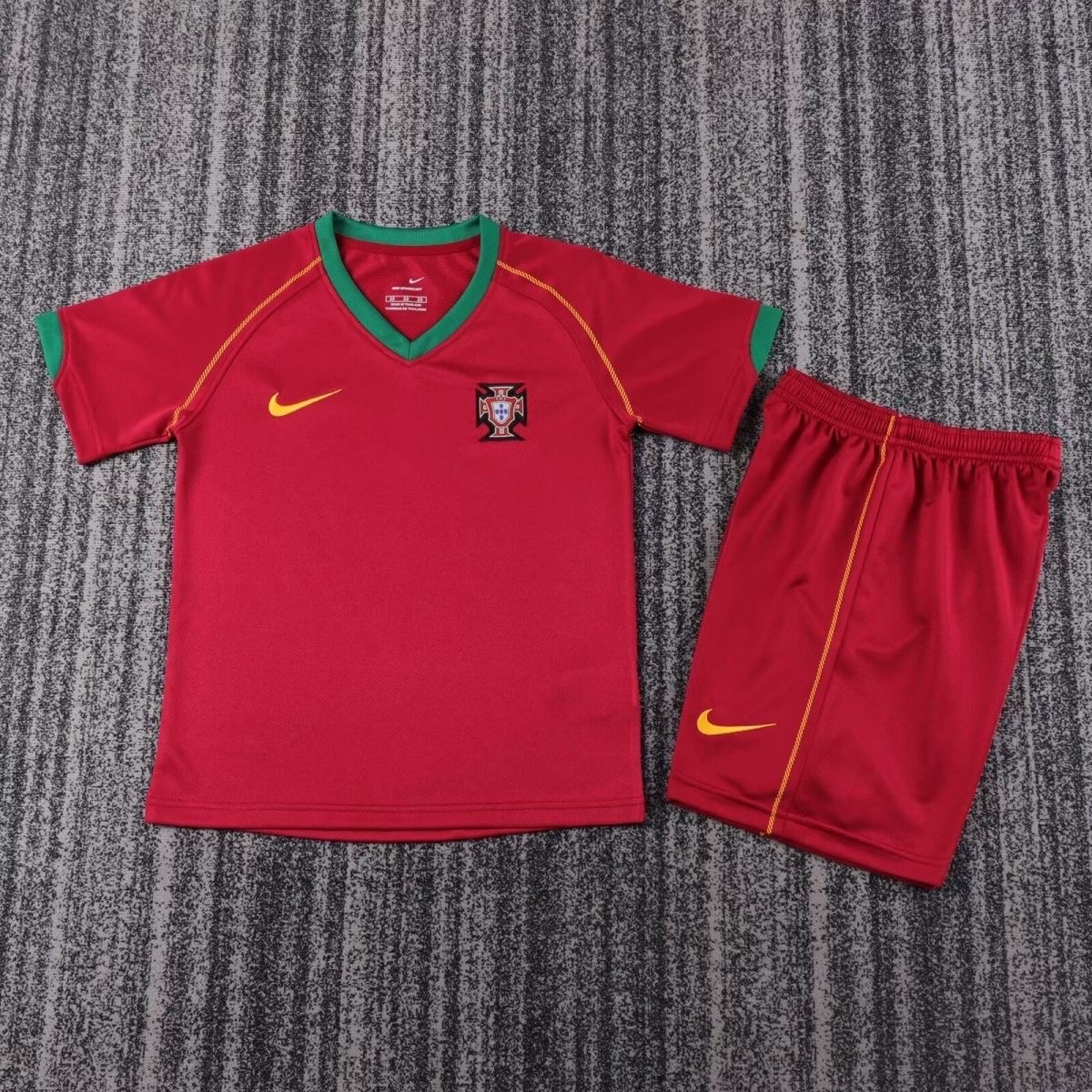 2006 Retro Portugal Home Football ShirtKids Size 1:1 Thai Quality