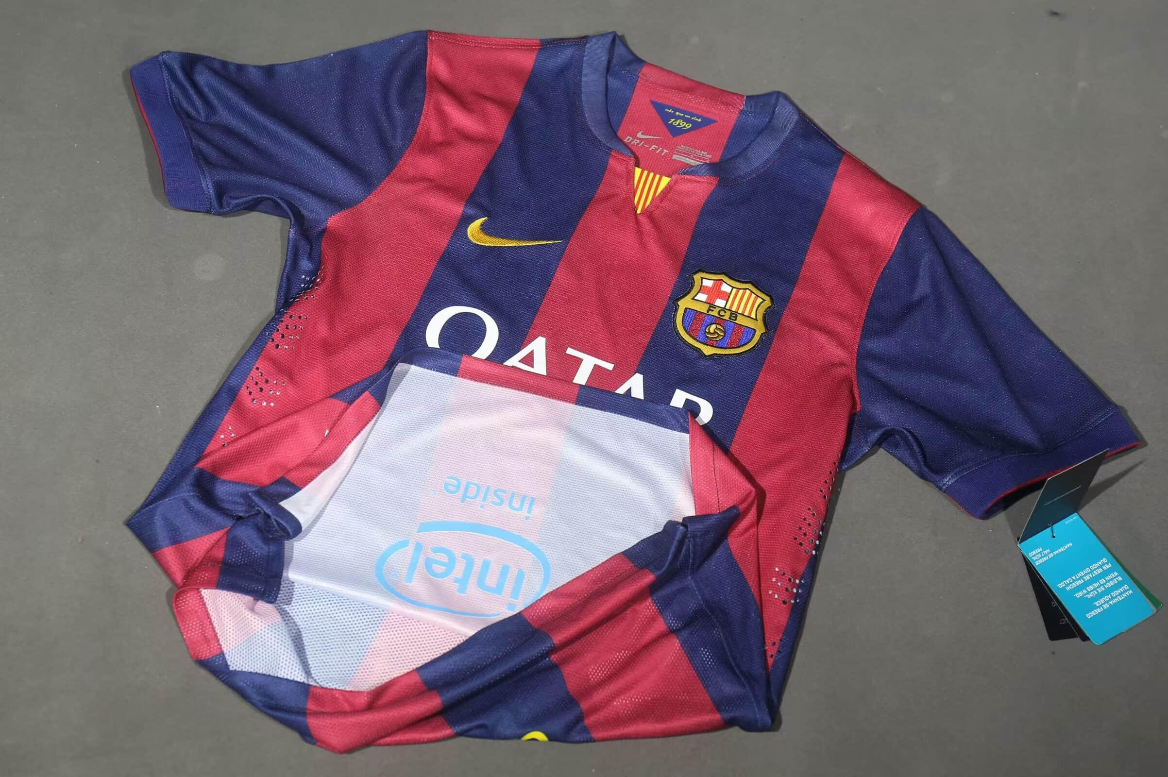 2014/2015 Retro Player Version Barcelona Home Football Shirt