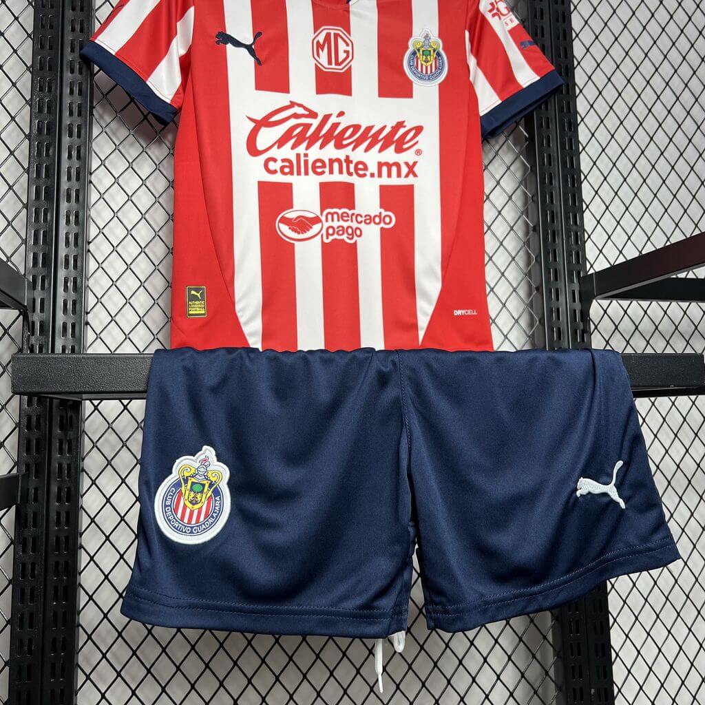 2024/2025 Chivas de Guadalajara Home Football Shirt Kids Size