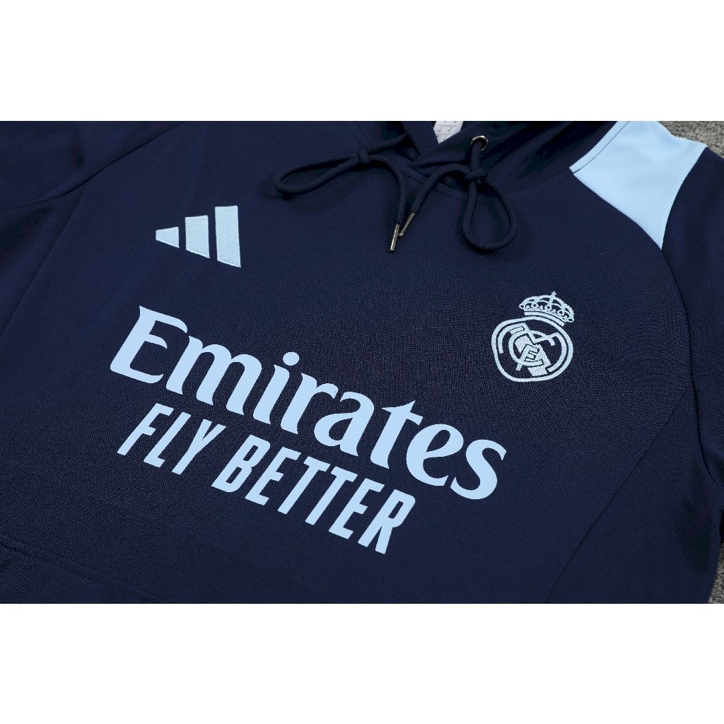 2024/2025 Real Madrid Hooded Long Sleeves Training Suit Football Shirt