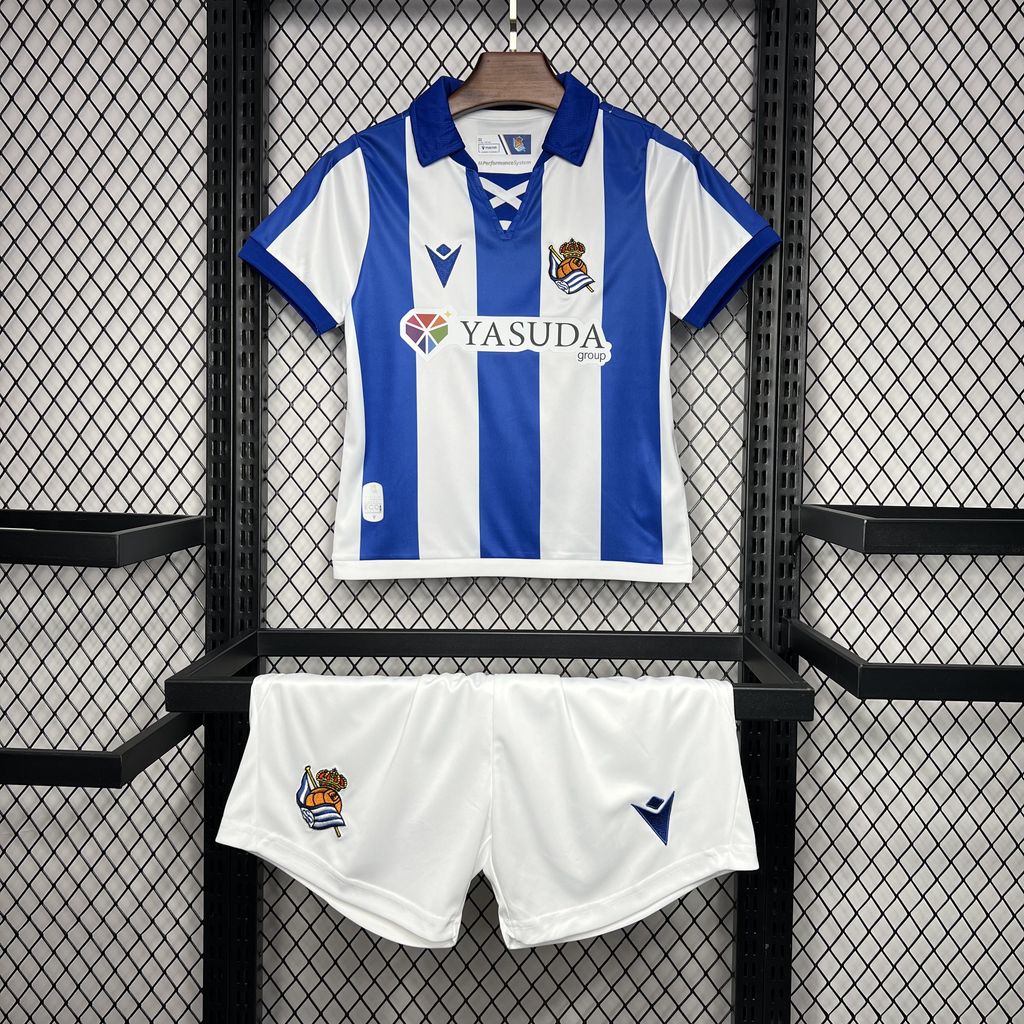 2024/2025 Real Sociedad Home Football Shirt Kids Size