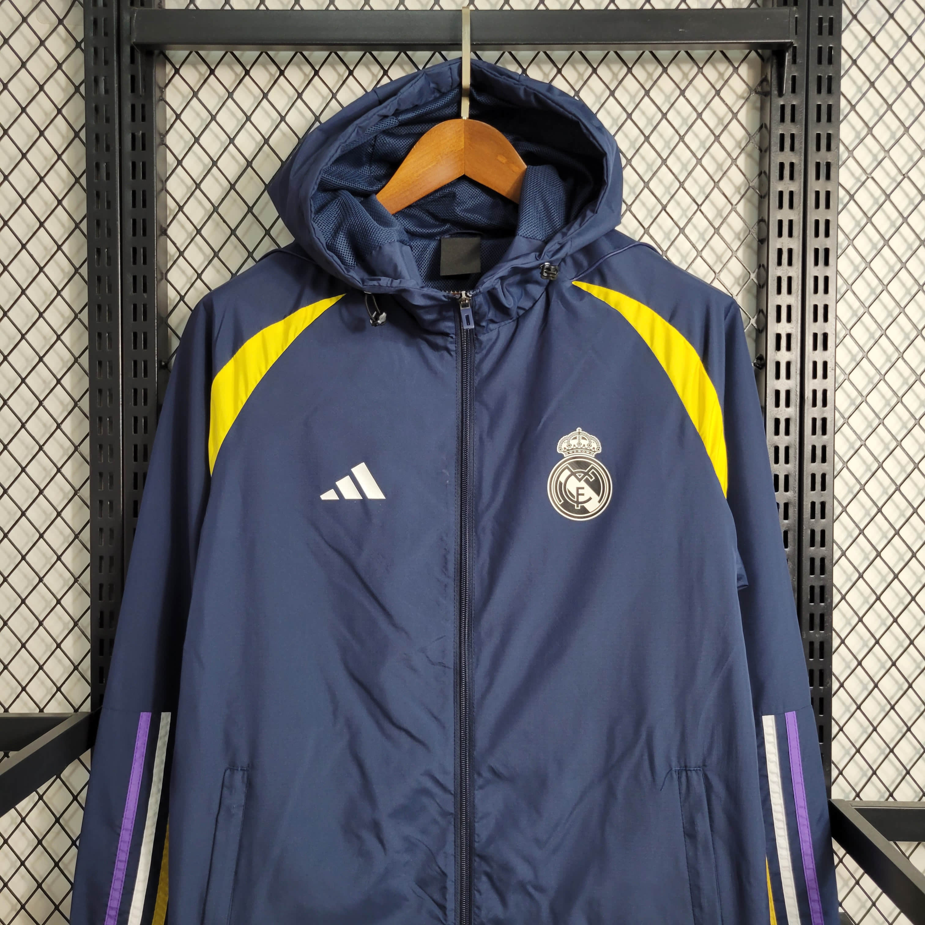2023/2024 Real Madrid Windbreaker Navy Blue Football Shirt