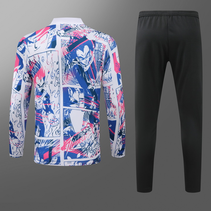 2024 Japan Half-Pull Training Suit White Football Shirt Kids Size