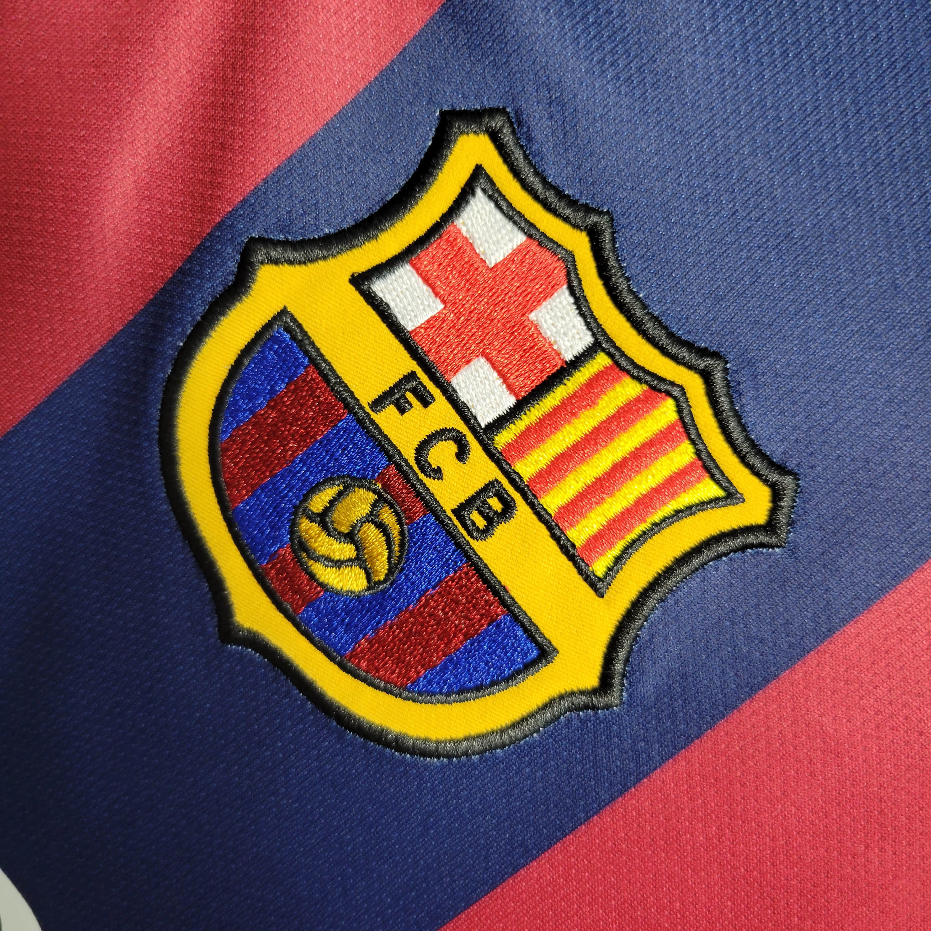2014/2015 Retro Long Sleeve Barcelona Home Football Shirt