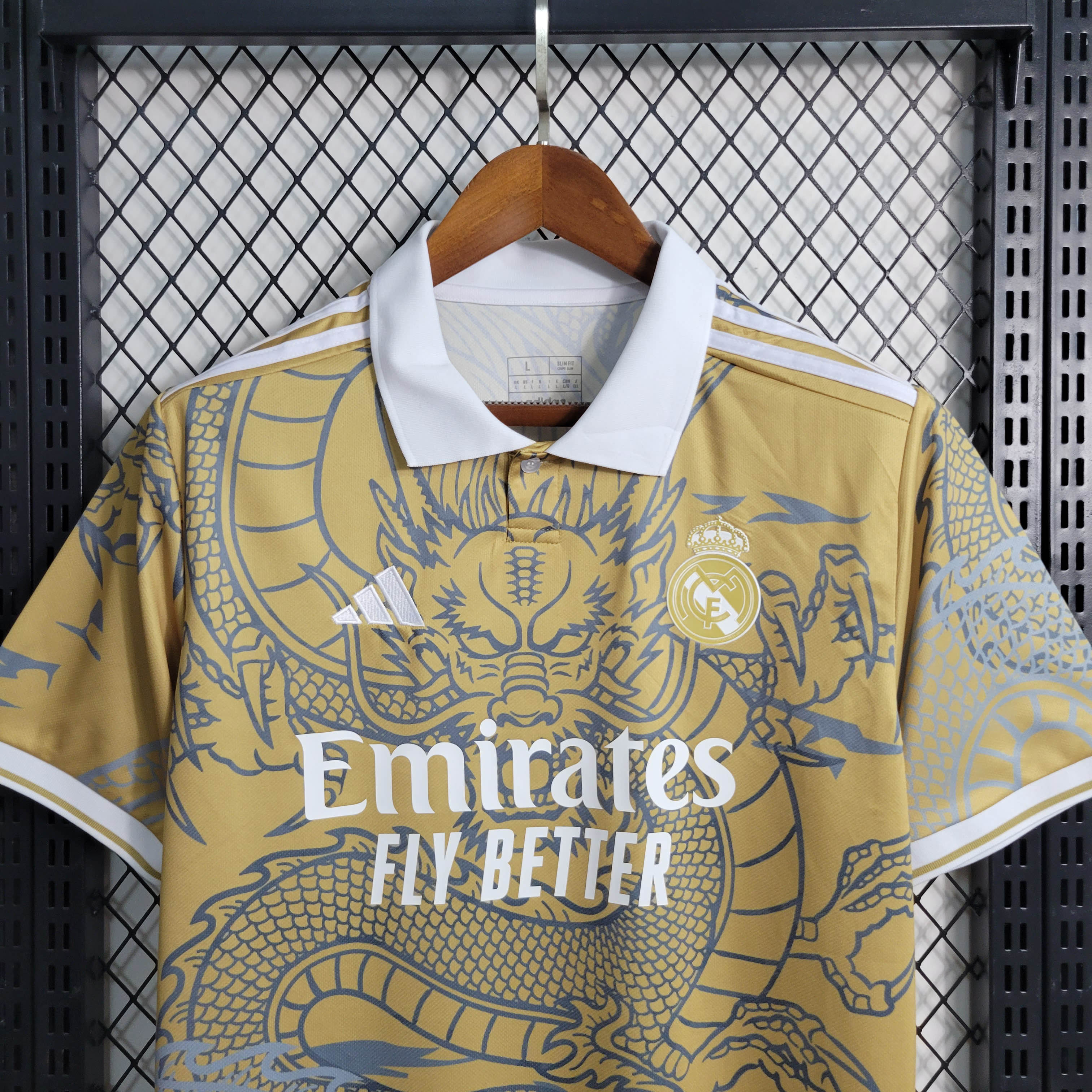 2023/2024 Real Madrid Chinese Dragon Gold Football Shirt