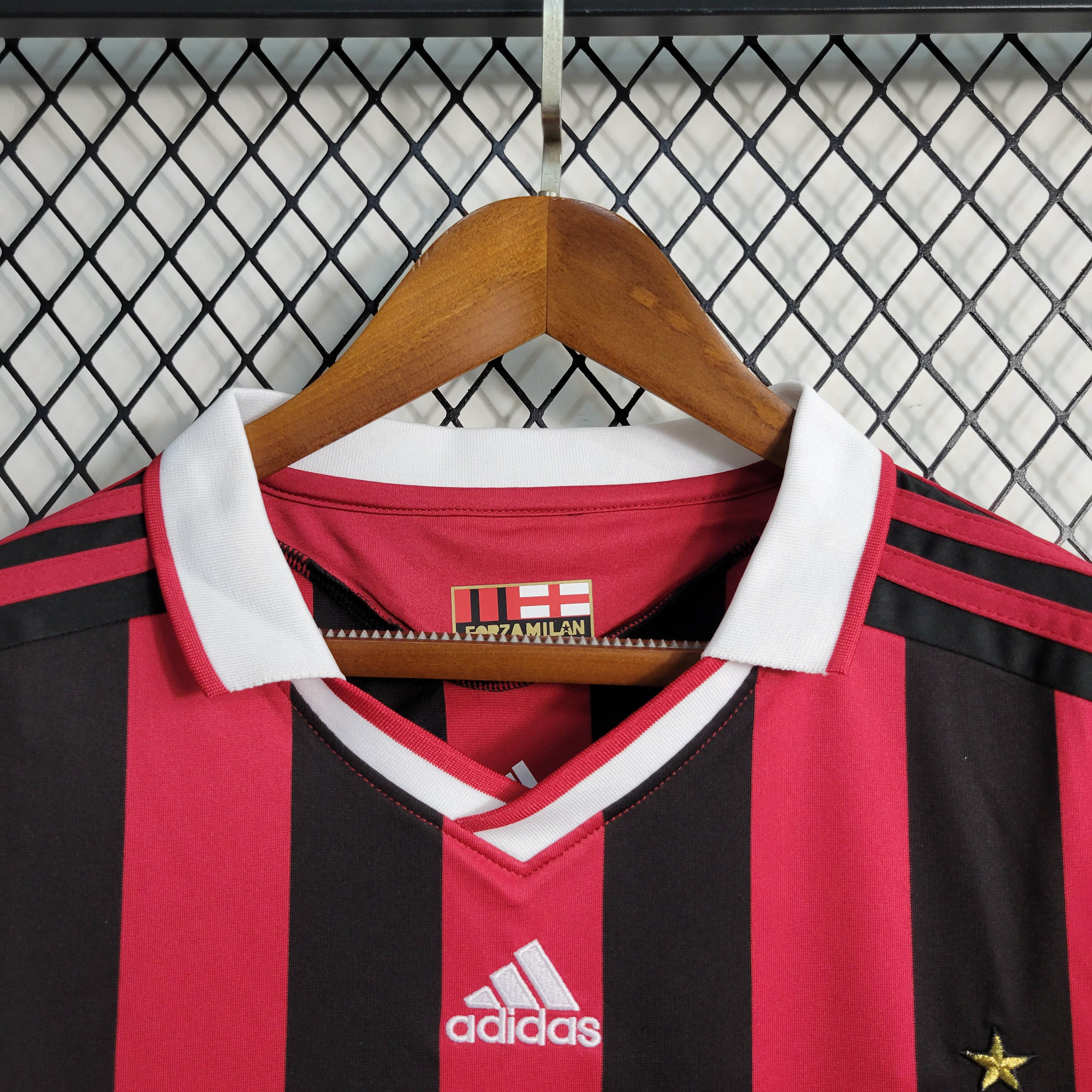 2009/2010 Retro Long Sleeve AC Milan Home Football Shirt