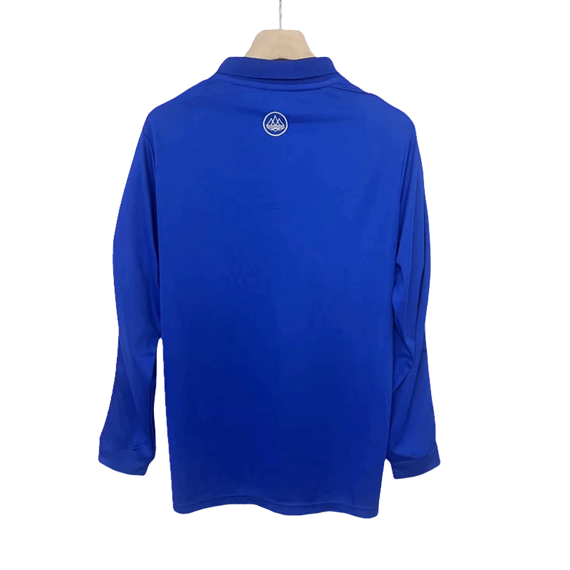 2024/2025 Retro Long Sleeve Leeds United Blue Football Shirt 1:1 Thai Qualit