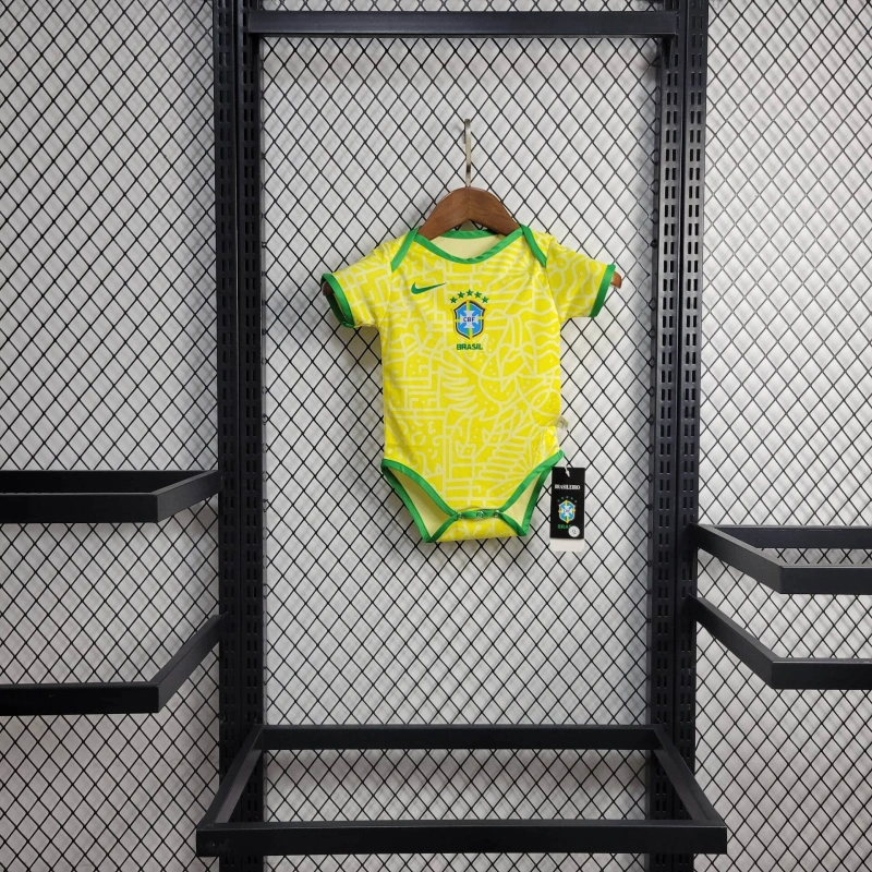 2024 Brazil Home Football Shirt Baby Size