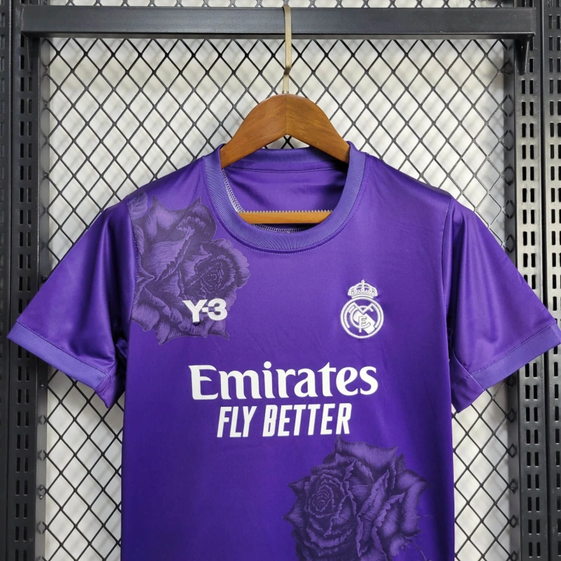 2024/2025 Real Madrid Y-3 Special Edition Purple Football Shirt Kids Size