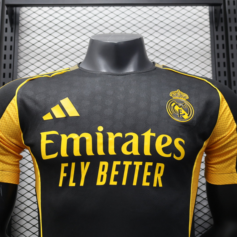 2025/2026 Player Version Real Madrid Special Edition Black Gold  Football Shirt