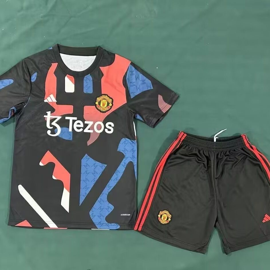 2024/2025 Manchester United TrainingWear Football Shirt Kids Size