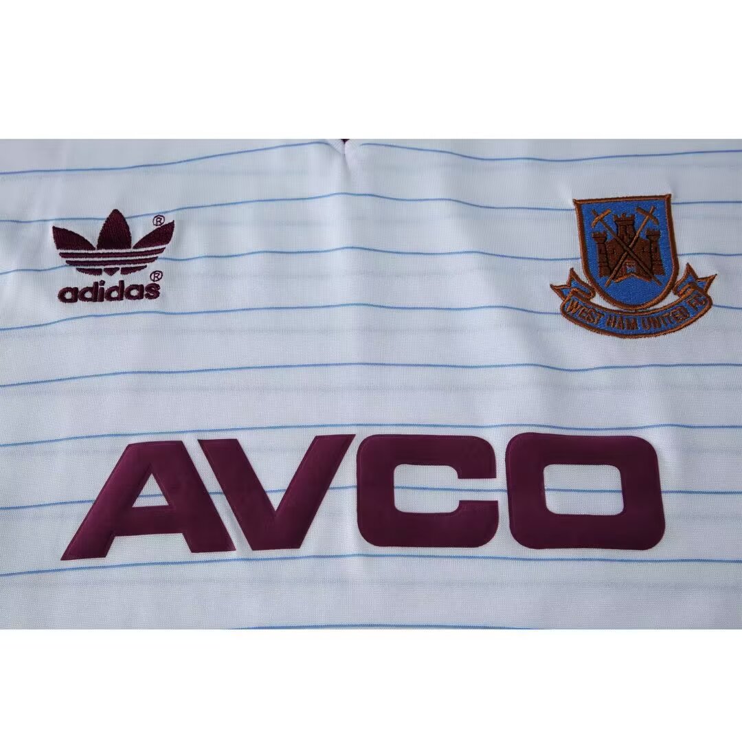 1985/1987 Retro West Ham United Away Football Shirt