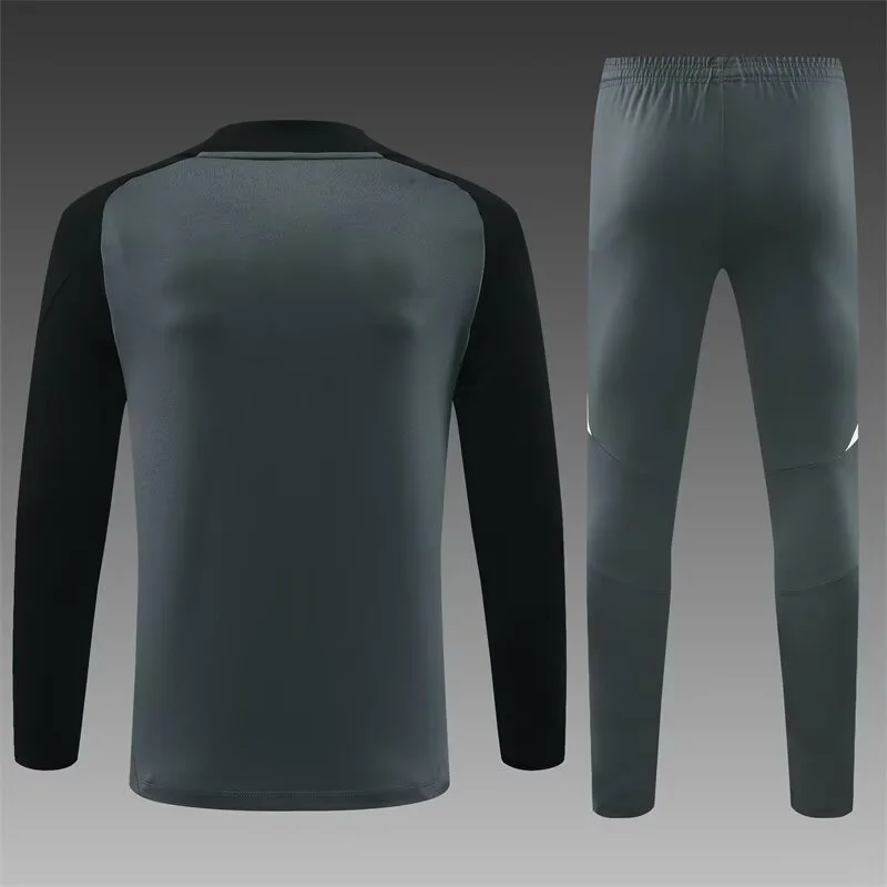 2024/2025 Manchester United Half-Pull Training Wear Dark Gray Football Shirt Kids Size