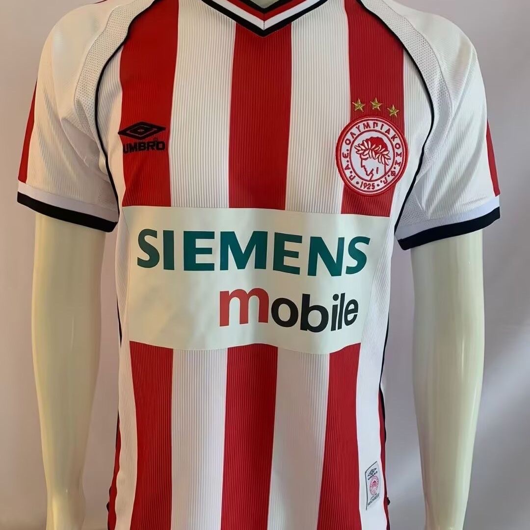 2001/2002 Retro 0lympiacos Piraeus Home Football shirt 1:1 Thai Quality