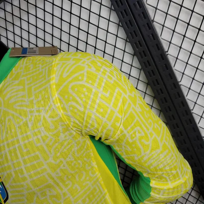 2024 Player Version Long Sleeve Brazil Home Football Shirt