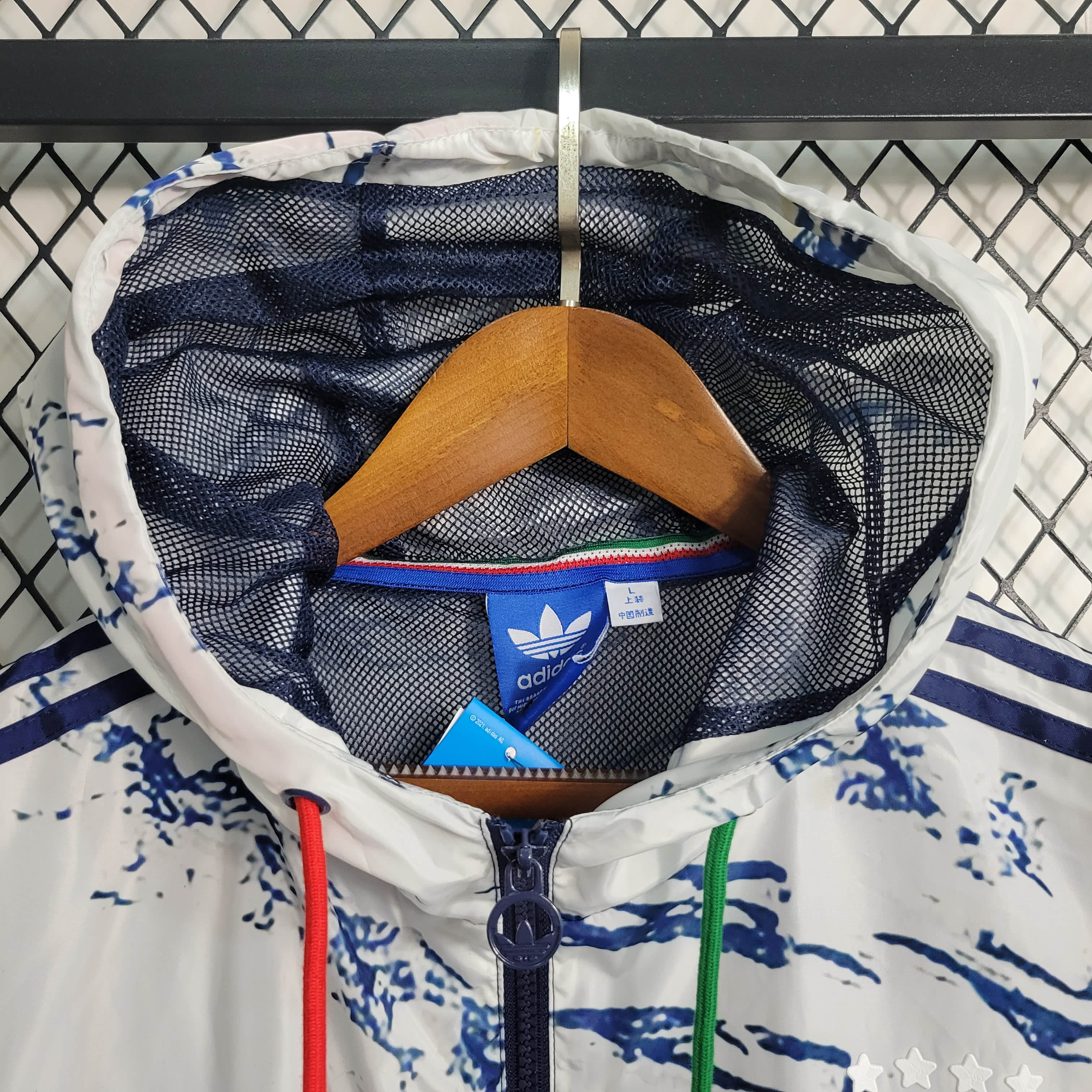 2023/2024 Italy Windbreaker(White-Navy blue)Football Shirt