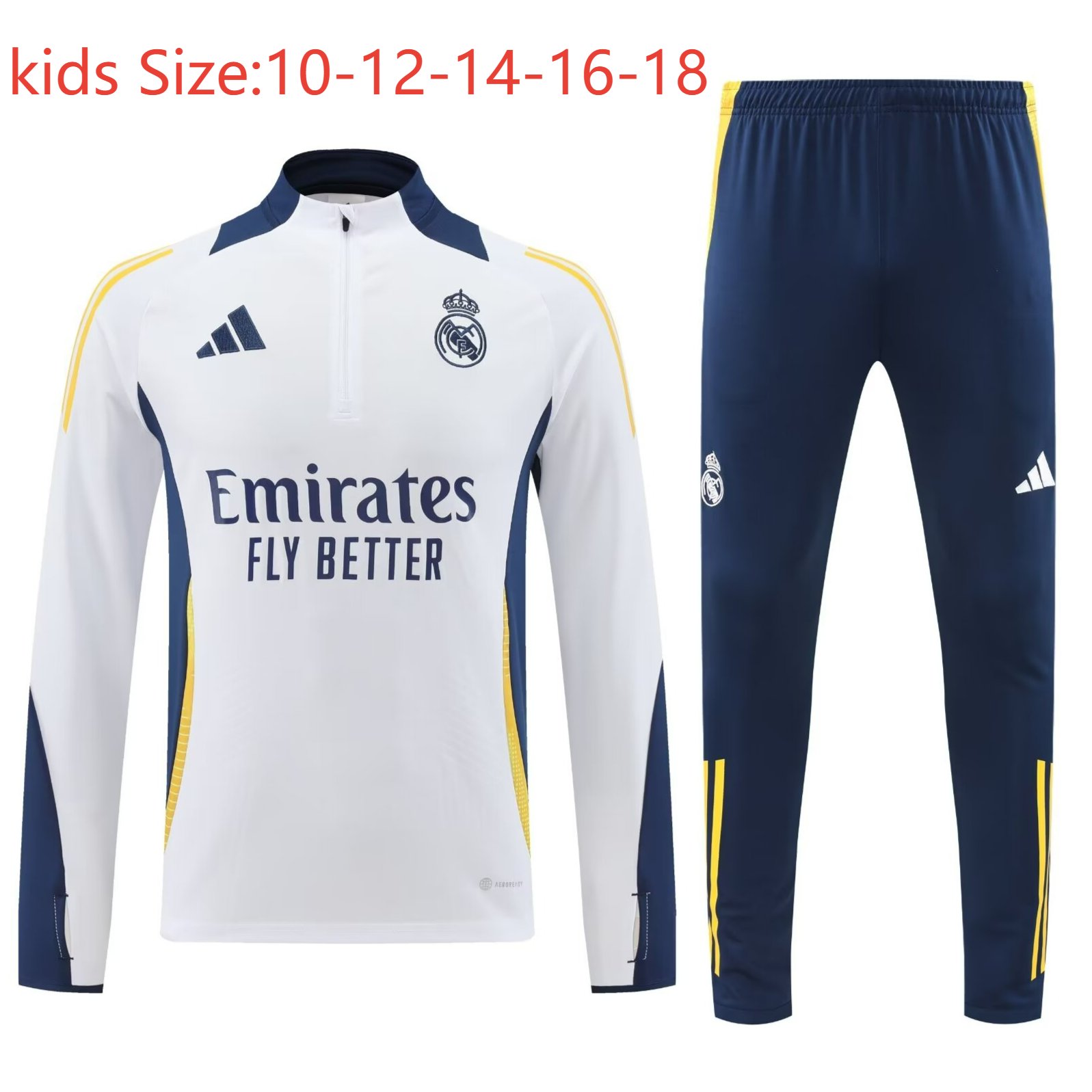 2024/2025 Kids Kit Real Madrid Training Suit Football Shirt