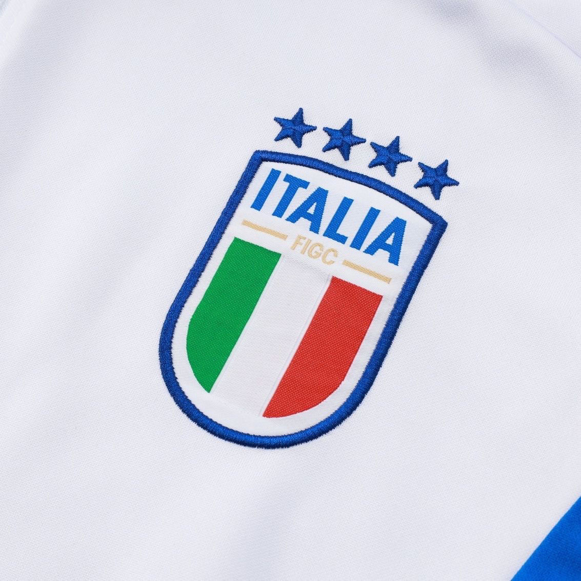 2024/2025 Italy Long Zipped Training Suit white Football Shirt Set