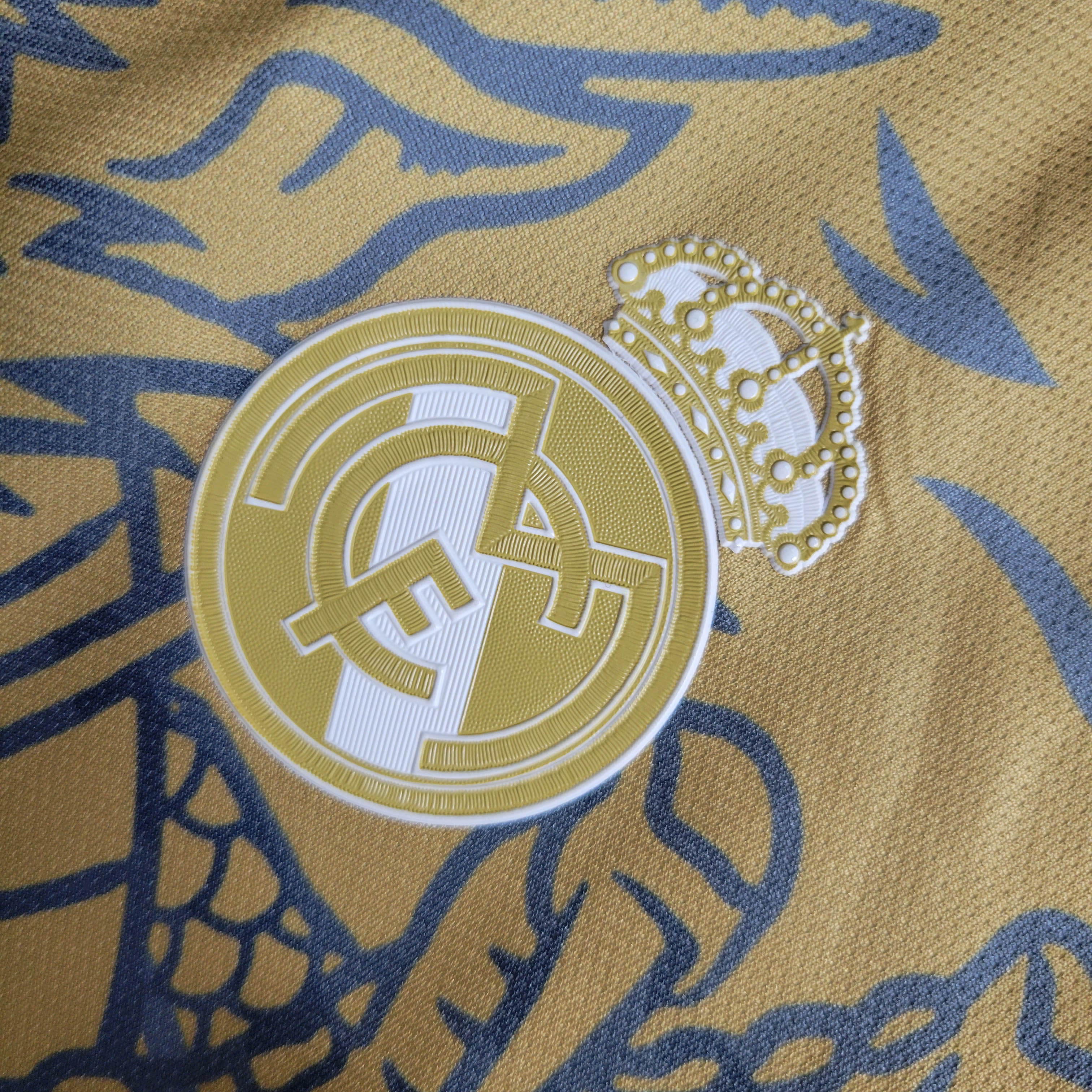 2023/2024 Real Madrid Chinese Dragon Gold Football Shirt